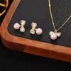 Conjunto de Brincos e Colar Weidni de Luxo Acessível, High-End, Elegante, Moderno e Versátil, Atacado para Mulheres