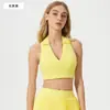 Conjunto de Ropa de Yoga para Entrenamiento Profesional de Mujer, Sujetador Deportivo con Cuello Polo, Secado Rápido, Transpirable, para Fitness, Tenis, Falda Plisada