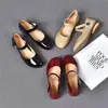 Zapatos de Mujer Nuevos Primavera y Verano 2026, Punta Redonda Baja, Piel Suave, Suela Suave, Mocasines Planos, Zapatos de Charol Piel Suave