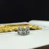 Estilo K de Dongdaemun Anillo Abierto de Plata de Ley S925 Corona de Circonita Retro Cruz Personalizado Tendencia Europea y Americana