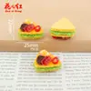 Nuevo Juguete de Comida para Sándwich de Desayuno Colorido Accesorios de Resina de Pegamento de Crema DIY Pequeños Adornos Colgante Funda de Teléfono