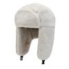 Sombreros de Invierno Nuevo Estilo para Hombres y Mujeres, Sombreros de Moda Calientes para Ciclismo al Aire Libre, Sombreros Lei Feng a Prueba de Viento y Resistentes al Frío con Protección para las Orejas de Piel de Conejo y Parte Superior Redonda