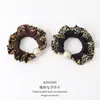 Elástico de cabelo de renda bicolor com bolinhas estilo coreano e japonês, estética de nicho de alta qualidade, adequado para rabos de cavalo, faixa de cabelo de tecido xadrez para mulheres
