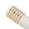 Pulsera Minimalista y Lujosa de Piedra de Nacimiento para Mujer - Diciembre Piedra de Nacimiento Cuentas Redondas Cadena Sencilla de 18K Regalo