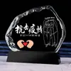 Amor trofeo de cristal hacer medalla tarjeta de autorización amor creativo doctor enfermera retro voluntario recuerdo
