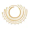 Pulseras de Cadena Multicapa de Joyería Europea y Americana de Venta Caliente Transfronteriza Joyería para Mujer Accesorios de Joyería para Manos de Alta Gama con Pedrería Joyería
