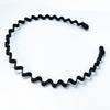Faixa de Cabeça Esportiva Preta de Metal Invisível para Cabelo Longo Masculino Tendência Celebriade Cyber Onda Favo de Mel Espiral Fio de Aço Aro Grande para Trás da Cabeça