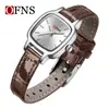 Reloj de Cuarzo Ofns Estilo Simple Correa Reloj de Estudiante Resistente al Agua Nicho Reloj de Gama Alta Reloj de Cuarzo para Mujer Venta al por Mayor