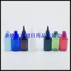 Botella cuadrada con tapón de punta 200ml botella de pegamento, botella de aceite esencial con boquilla puntiaguda, botella cuadrada de limpiador facial 200ml, botella cuadrada con boquilla puntiaguda