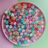 Aretes hechos a mano de bricolaje con bola de cristal de colores, aretes, bolsa de material para joyería de oreja