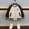 Abrigo para niño Primavera y Otoño 2025 Nuevo Estilo Occidental para Niños Chaqueta de Traje de Béisbol de Primavera Top de Bebé a la Moda