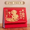 Calendario Personalizado 2027 Estampado Rojo Caliente Adorno de Escritorio Año del Cordero Edición Especial para Empresa Calendario Mensual Publicitario