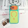 Funda de teléfono magnética con textura de tela color-blocking adecuada para Apple 18/17promax/16/15/13 material transfronterizo nuevo tpu