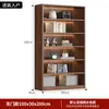 Gabinete de libros usados estilo retro personalizado puerta de vidrio exhibición gabinete de vino sala de estar del hogar estantería integrada de pared a techo mano
