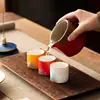 Juego de Té de Viaje Cultural y Creativo de la Ciudad Prohibida: Olla Única, Tres Tazas, Set de Té Rápido, Regalo de Negocio Portátil para Exteriores, Recipiente para Té, Bolsa de Viaje