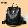 Mochila Feminina Bordada 2025 Nova Mochila de Viagem Feminina Atmosférica Antifurto Moda Casual Versátil Bolsa para Mãe