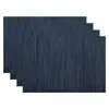 Mantel Geométrico Negro, Rectangular con Patrón de Lino Textura de Bambú Poliéster Lavable, Impermeable y a Prueba de Aceite