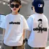 Algodón de Calidad Sólida Ropa para Niños Camiseta de Niño Manga Corta Ropa de Verano Top para Niño Grande Manga Media Holgada