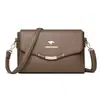 Bolso Bandolera con Tapa Abatible Transfronterizo Nuevo, Bolso de Mujer Sencillo y Versátil, Bolso de Moda para Suegra/Mamá, Bolso Cuadrado Pequeño de Moda para Mujer
