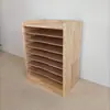 Armário de Madeira Maciça para Papel de Desenho de Jardim de Infância Studio Armário de Armazenamento para Papel Cartão 4K Armário de Sala de Arte Rack de Armazenamento de Papel Metabo