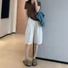 Pantalones de Lino Tencel con Sensación Refrescante, Estampado de Capullos Florales, Seis Bolsillos con Cintura Elástica, Corte Holgado, Pantalones Casuales de Largo Medio Adelgazantes para Mujer, Verano B0527L