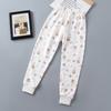 Pantalones de Algodón Puro de Otoño para Niños y Niñas, Leggings de Algodón Peinado, Pantalones 100% Algodón con Estampados, Ropa para el Hogar, Pantalones Térmicos para Bebé