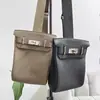 Bolsa de Peito Nova Kelly de Couro Bovino de Primeira Camada Padrão Granulado Unissex Couro Genuíno Casual Simples Ombro Transversal