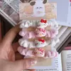 Linda Diadema de Felpa de Kt para el Cabello, Cuerda para el Cabello de Gatito de Dibujos Animados para Chicas Ins, Goma Elástica Dulce para Estudiantes, Accesorios para el Cabello de Pareja, Diadema