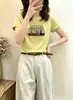Camiseta de Algodón Acanalado Guangzhou Shisanxing de 220g para Mujer, Directo de Fábrica, Corte Entallado, Top de Manga Corta de Moda, Suministro Exclusivo Segunda Remesa de Verano