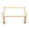 Marco de Bordado de Mesa Portátil de Madera de Haya de 54.5 cm + Soporte, Marco de Bordado Accesorio Desmontable para Punto de Cruz