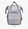 Bolsa de Mamá Zuoxun con Orejas de Gato de Dibujos Animados, Mochila Doble para Viajes de Madre y Bebé, Bolsa de Mamá de Tela Oxford, Bolsa de Pañales