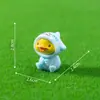 Transformação de Paisagem em Miniatura Dinossauro Pato Figura Fofa Decoração de Jardim DIY Ornamento para Painel de Carro