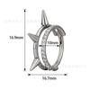 Guanzhiniu F136/G23 Anillo de Nariz de Titanio Pendientes Anillo de Septum Anillo Cerrado de Doble Capa de Circonia Europeo y Americano Piercing
