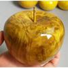 Talla de Madera Manzana Sándalo Rojo Seda Dorada Nan Adorno Regalo de Navidad Caja de Regalo