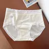 Pacote com 50 Peças de Roupa Íntima Jacquard de Fio Fino 100% Algodão para Meninas Antibacteriana Respirável Entreperna Estendida Probiótica Calcinhas 100% Algodão para Mulheres