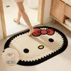 Alfombra de noche para dormitorio temática de gatos de cachemira sintética, alfombrilla refrigerante engrosada, felpudo de entrada, alfombrilla para pies absorbente y resistente a la suciedad, alfombrilla de suelo para entrada