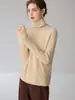 Suéter de cachemira de punto grueso con cuello alto para mujer, jersey, capa base, corte holgado, top de punto moderno para otoño e invierno