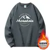 Novo suéter grosso com forro de fleece, gola redonda espessa, masculino e feminino, moderno, folgado, pulôver, top de algodão, casaco casual versátil