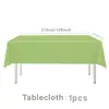 Platos de papel desechables color macarrón amarillo-verde con estampado dorado, vasos de papel, juego de manteles para decoración navideña y artículos para fiestas