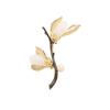 Broche Flor de Magnólia Corsage de Luxo para Mulheres Design Outono e Inverno Nicho Luxo Elegante Casaco Suéter Terno