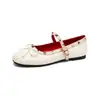 Zapatos Mary Jane Vivienne Girl 529-1 con Tachuelas, Plisados de Ballet, Punta Redonda, con Lazo y Correa, Zapatos de Boca Baja para Mujer