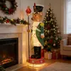 Soldado Cascanueces Oso Pequeño Adorno Lámpara de Hierro Forjado Led Decoración Navideña Venta Caliente Transfronteriza Exportación