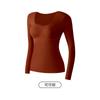 8622 Ropa Interior Térmica Cepillada Otoño e Invierno para Mujer 10A Antibacteriana Manga Larga Base Interior Ajustada sin Sujetador Base Líquida para Ropa Interior