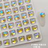 Explosiones de sonido de sacudida 8*8mm copo de nieve taladro de uñas puntiagudo color mágico japonés taladro de vidrio para uñas accesorios DIY decoración de uñas
