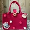 Bolso de Fieltro de Celebridad de Internet, Bolsa de Regalo de Alta Gama, Bolso Tote Pequeño de Fieltro de Dibujos Animados, Bolso de Mano Souvenir de Luna Llena