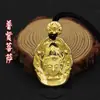 Colgante de Buda del Año de Nacimiento de Oro de Arena Vietnamita para Hombres, Collar Vintage de Buda Protector Audaz y Único Deidad Guardiana