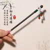 Grampo de Cabelo de Garça Voadora Estilo Antigo Grampo de Cabelo de Ébano Sintético Acessórios Hanfu Novo Estilo Chinês Grampo de Cabelo Cheongsam Joias Atacado para Mulheres
