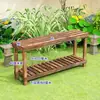 Suporte de flores de madeira maciça multicamadas para peitoril de janela de varanda, sala de estar, escada para vasos de flores internos, suporte para suculentas de janela de sacada, prateleira de armazenamento de chão
