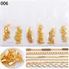 Cadena para uñas color caramelo de venta caliente transfronteriza joyería para uñas cadena para uñas de celebridad de internet DIY bolsa de 6 rejillas