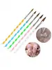Conjunto de Canetas para Nail Art com Cabo de Cristal de 5 Peças Transfronteiriço para Construção de Unhas em Gel, Caneta para Desenho de Linhas, Caneta para Pintura e Caneta para Degradê